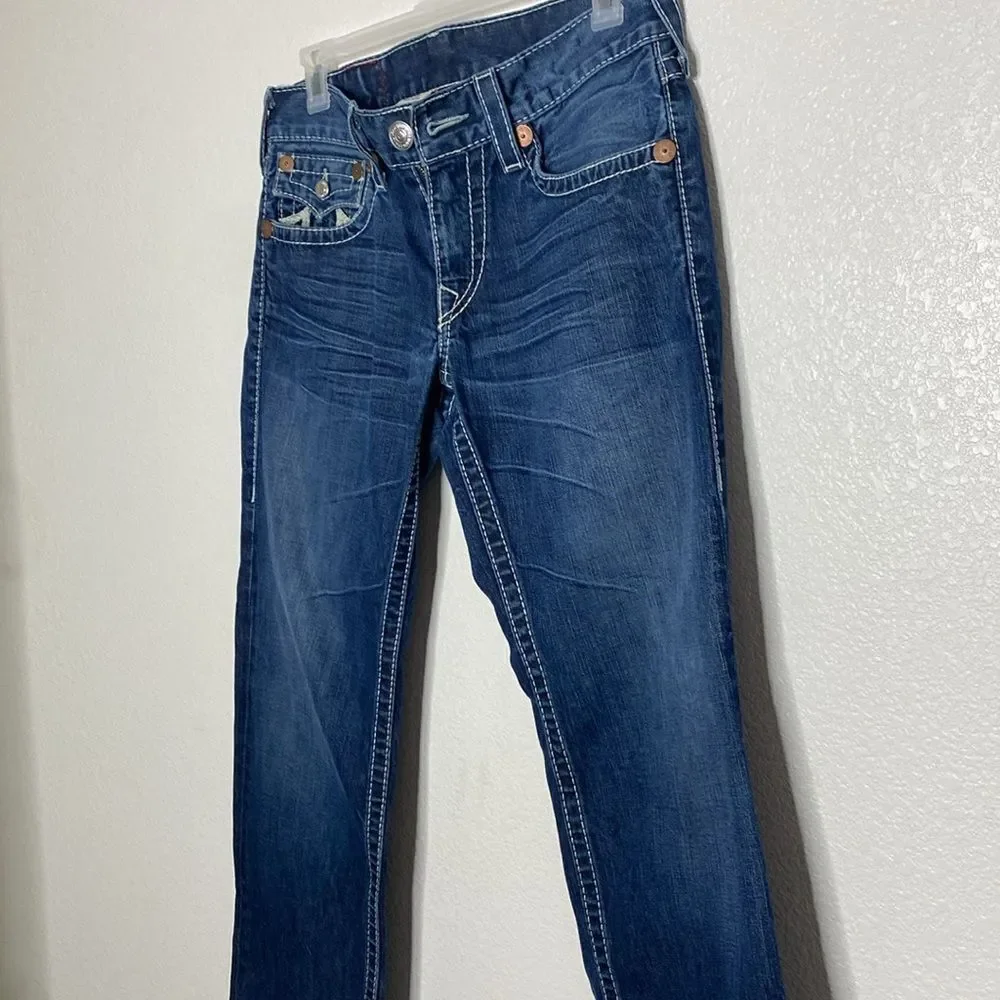 TRUE RELIGION Men’s Rainbow Ricky Jeans Size 32 x 30 . Made in USA